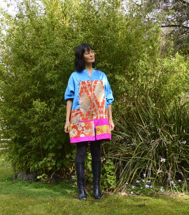 thrift diy kimono patchwork